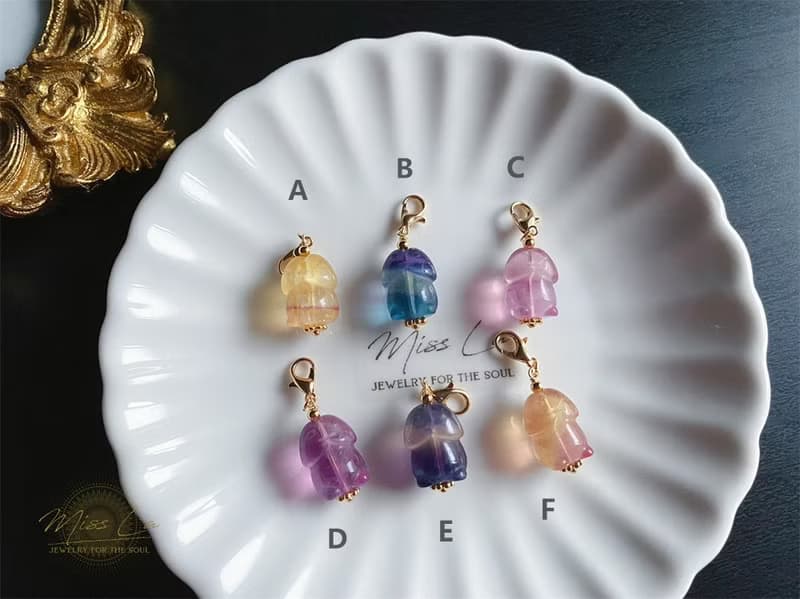 螢石 丁丁 招財 水晶 招桃花 招人緣 隨意扣 禮物 Fluorite