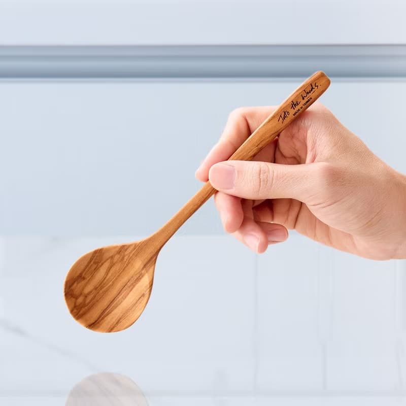 圓頭橄欖木湯匙19公分-單入