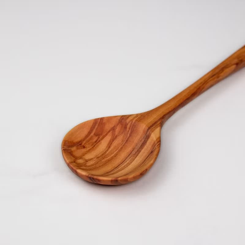 圓頭橄欖木湯匙19公分-單入