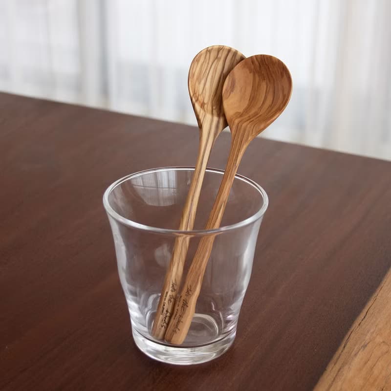 圓頭橄欖木湯匙19公分-單入