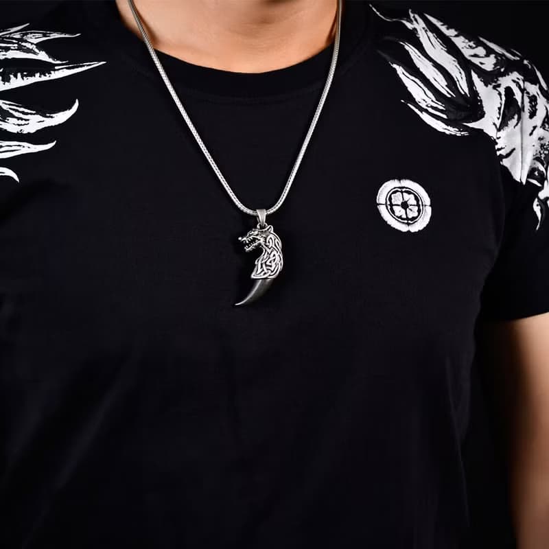 狼牙 男生項鍊 個性項鍊 個性飾品 項鍊 長項鍊 不銹鋼鍊 銅鍊