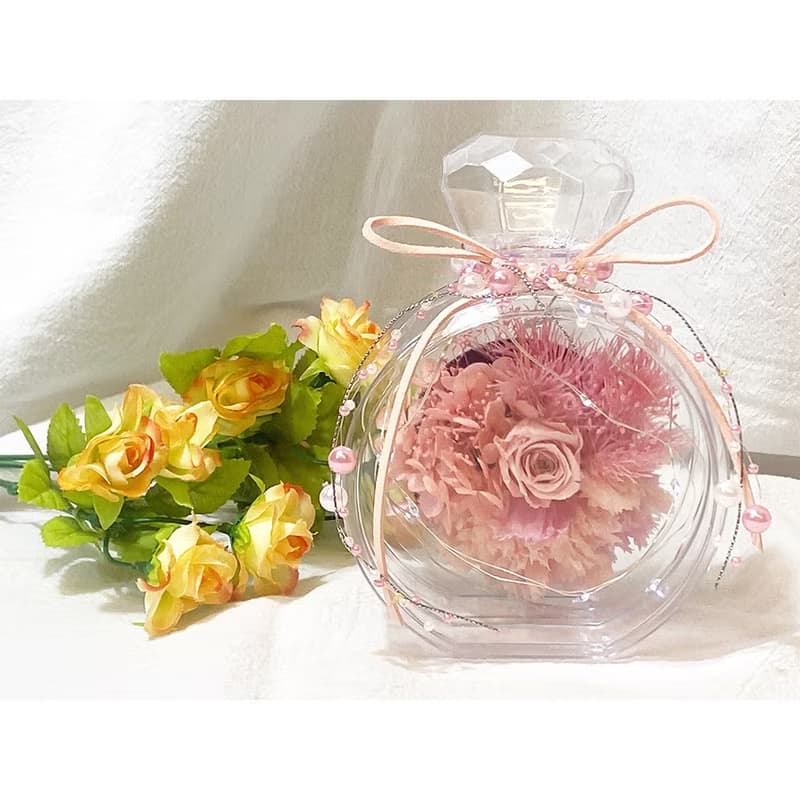 鑽石永生花香水瓶盒花禮