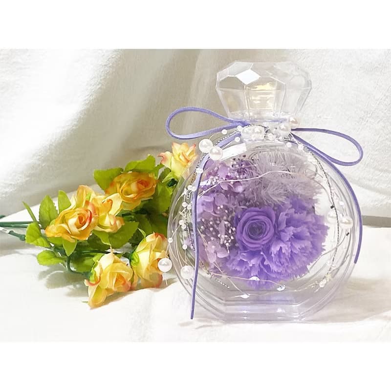 鑽石永生花香水瓶盒花禮