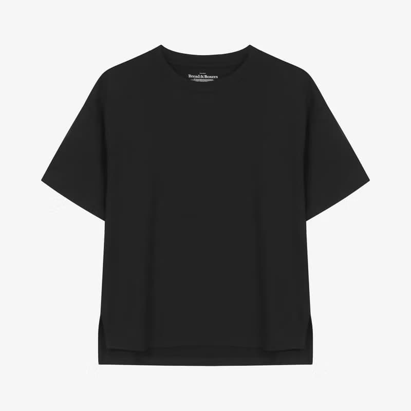 Bread & Boxers T shirt Soft Fiber 女用垂墜感柔棉T恤 - 黑