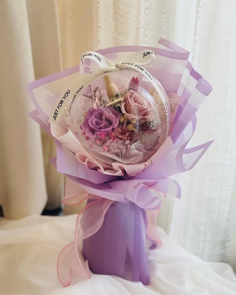 表達心意的首選 情人節花束 生日花束 永生玫瑰花 送提袋