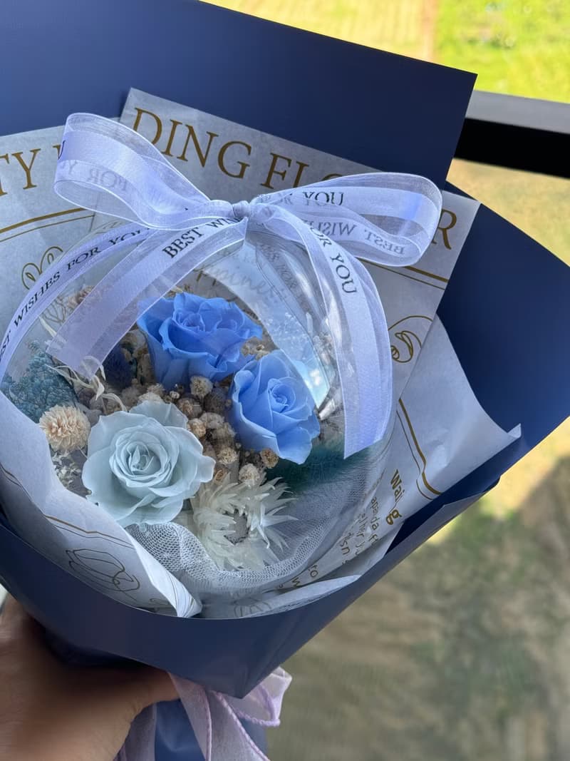 畢業花束 情人節花束 生日花束 永生玫瑰花 附提袋
