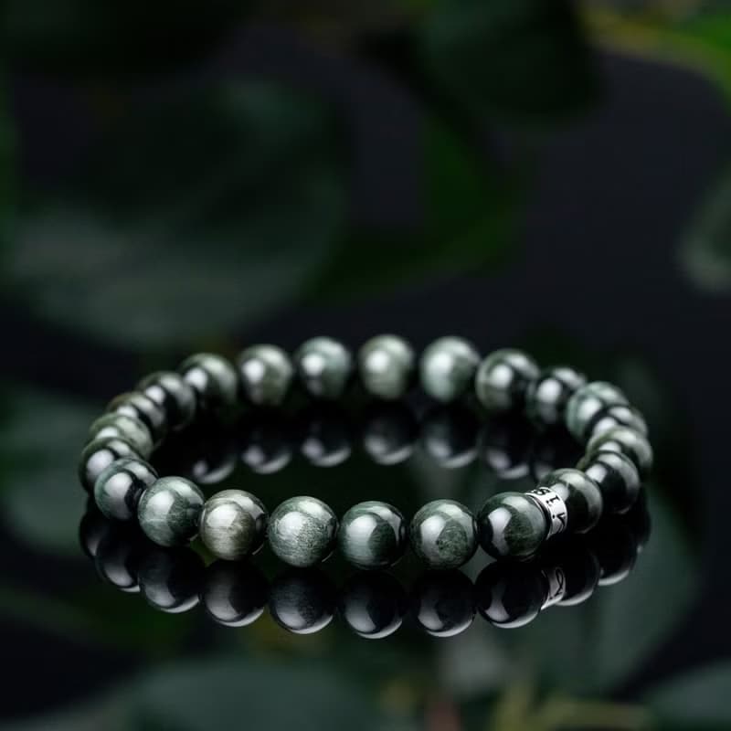 南非滿絲貓眼綠髮 | 能量水晶手串 | 7.5-8.5mm