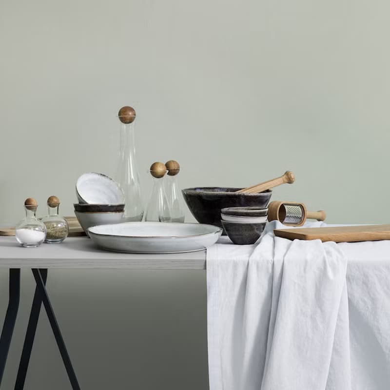 炻釉彩手工製沙拉碗23cm 深灰