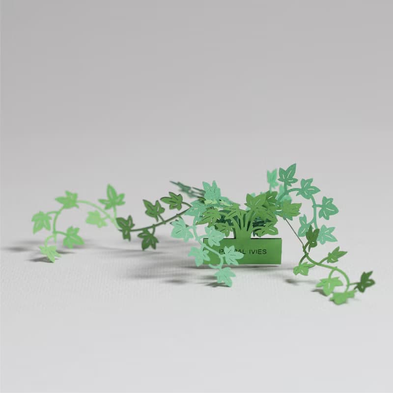 立體紙植物 原木首飾座 / 手機座 / 卡片座 / 日曆座 套裝