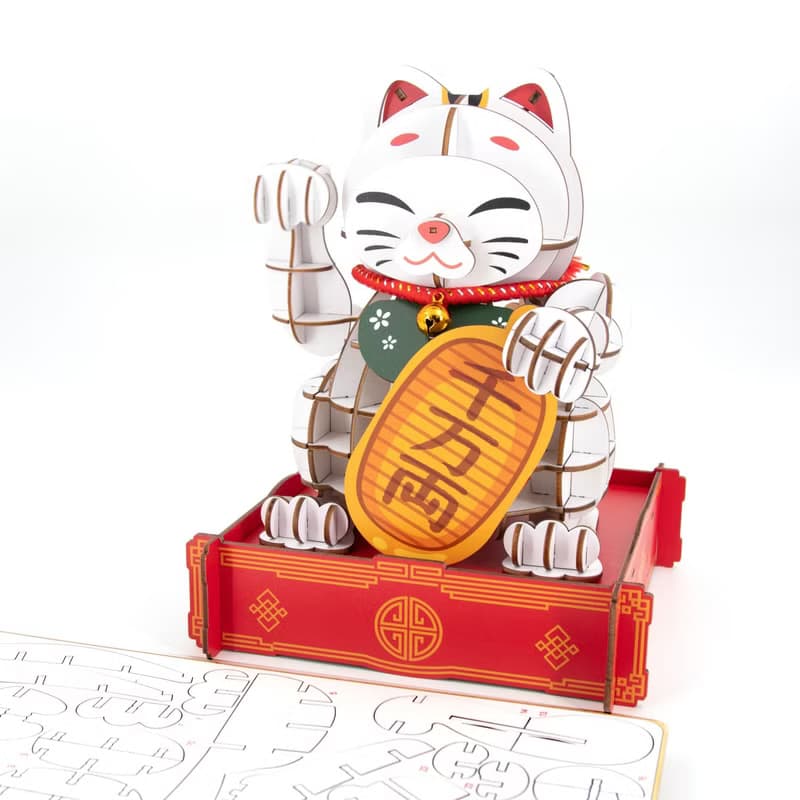Team Green 新年招財貓(可動招手) | 財源滾滾 | 新年送禮 寵物