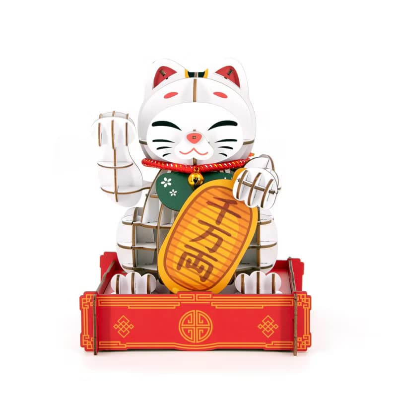 Team Green 新年招財貓(可動招手) | 財源滾滾 | 新年送禮 寵物