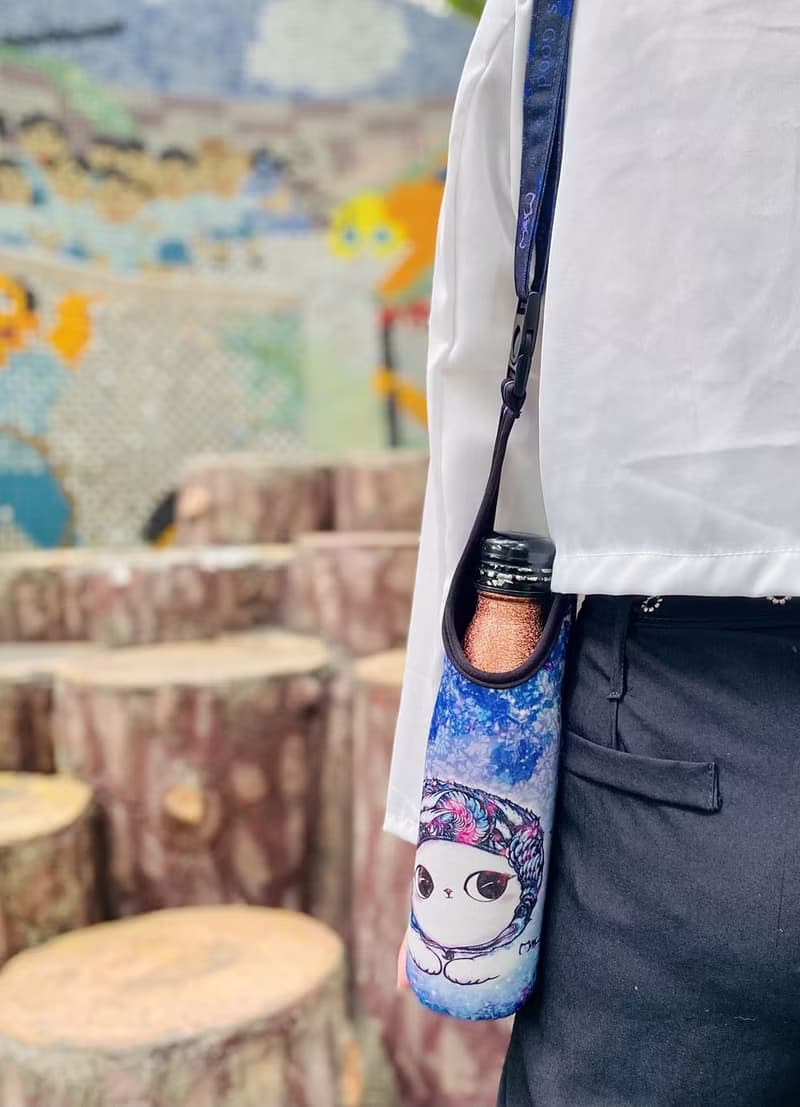 保溫瓶套 | 水壺套 | 扣式、手提、側背 - 溫柔暖暖貓