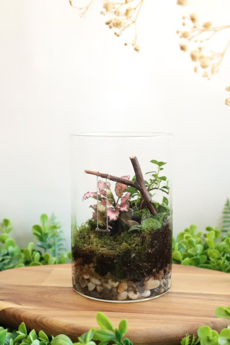 【微景觀】童年之秋 - 苔蘚組盆/公園/交換禮物/生日禮物