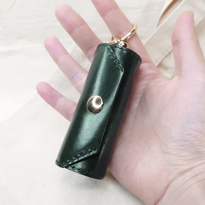 一筒金零錢包/經典純色款/墨綠