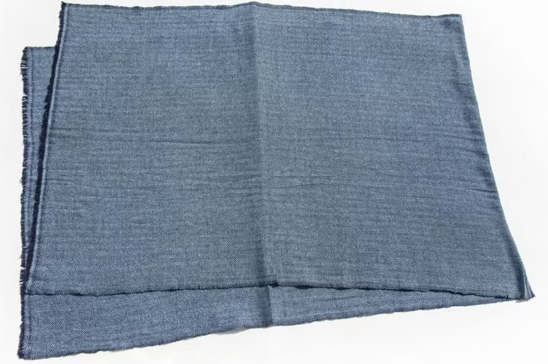 喀什米爾Cashmere 針織圍巾 純羊毛圍巾 手織圍巾 編織圍巾-海洋