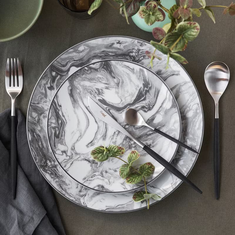 葡萄牙 Cutipol  MIO  黑銀 主餐四件組(刀叉匙+咖啡匙)