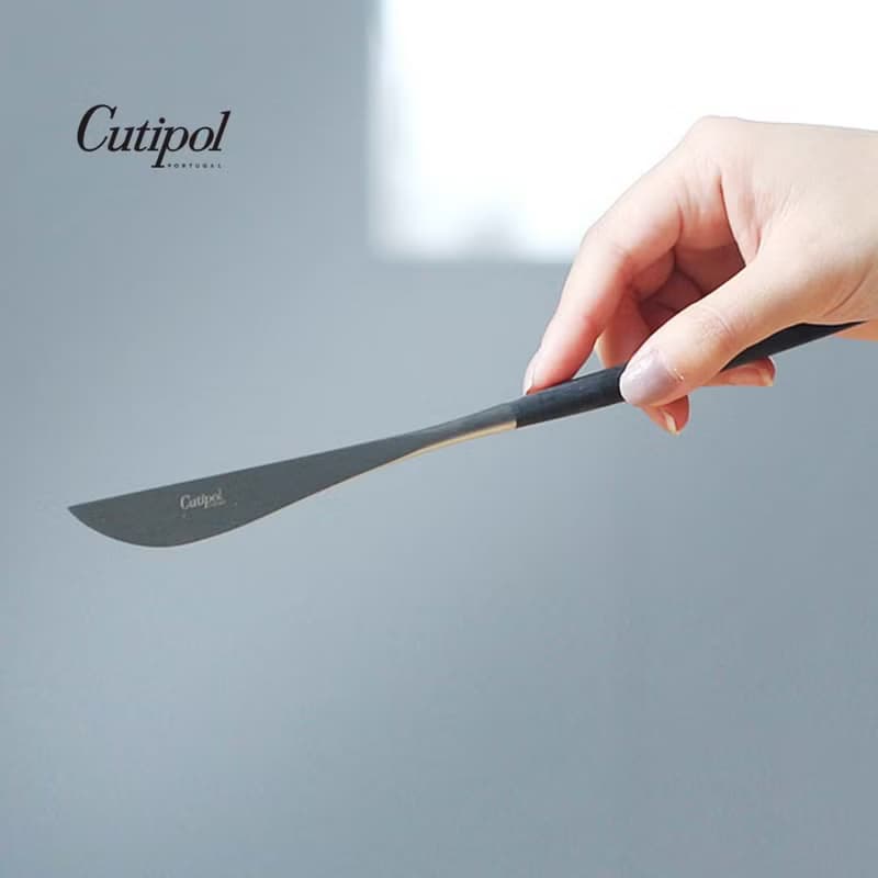 葡萄牙 Cutipol  MIO  黑銀 主餐四件組(刀叉匙+咖啡匙)