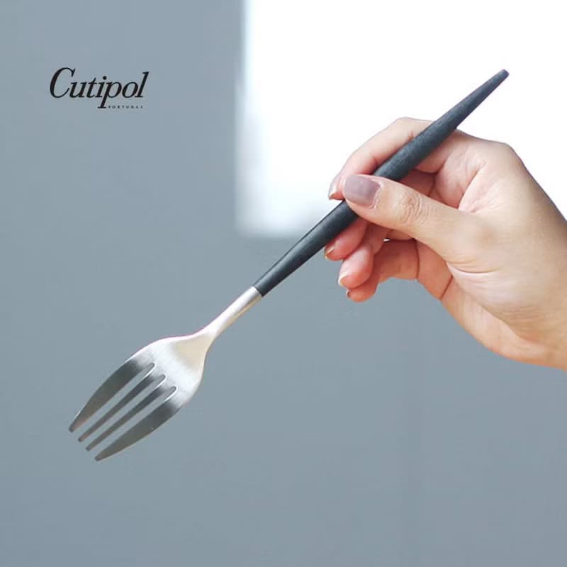 葡萄牙 Cutipol  MIO  黑銀 主餐四件組(刀叉匙+咖啡匙)