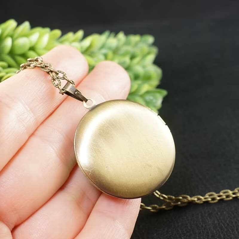 Green Sea Glass Photo Locket Marine Nautical Keepsake Pendant Necklace Jewelry