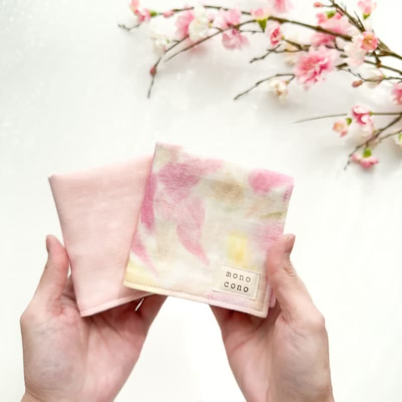 春限定 桜咲く春の贈りもの ガーゼハンカチ  オーガニックコットン使用
