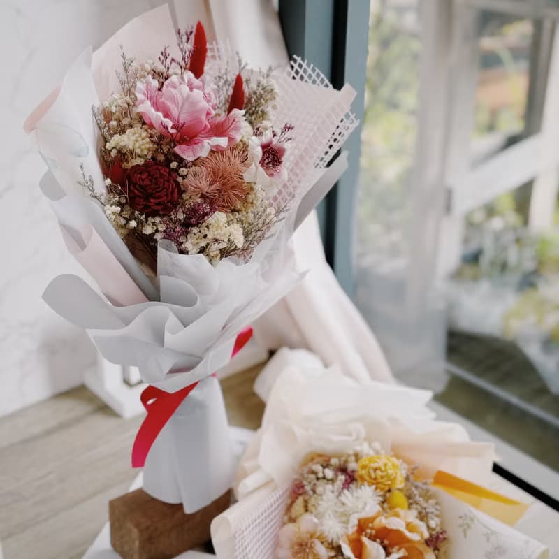 葉玫瑰 乾燥花束. 情人節.七夕.父親節.節日送禮