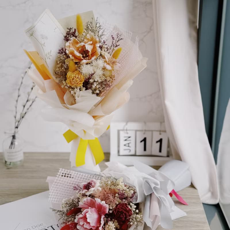 葉玫瑰 乾燥花束. 情人節.七夕.父親節.節日送禮