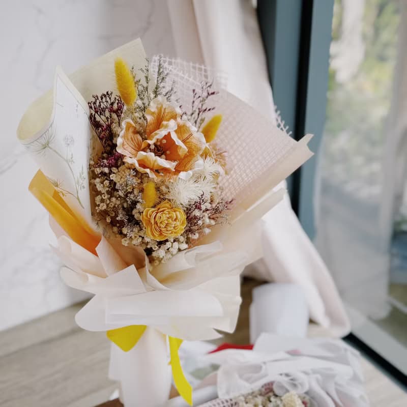 葉玫瑰 乾燥花束. 情人節.七夕.父親節.節日送禮