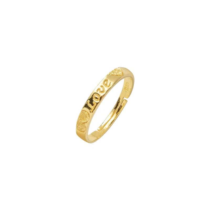 藏寶箱金飾 9999黃金純金 情侶對戒LOVE戒指/求婚戒/開口戒指