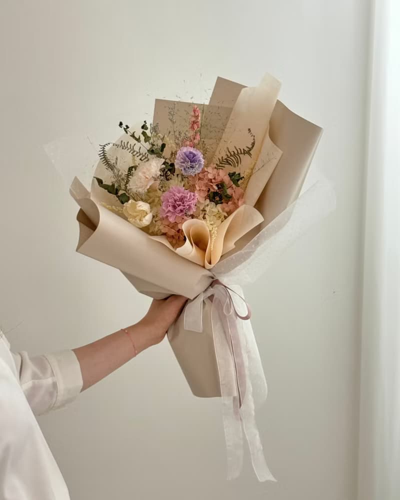 永生康乃馨花束 中款-浪漫花園/送媽媽/送老婆/母親節/紀念日