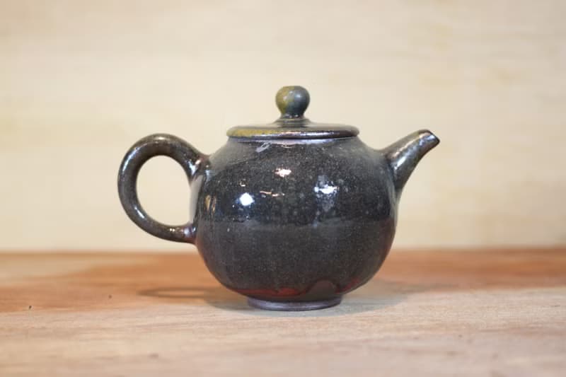 【母親節禮物】銅紅釉 柴燒茶壺 名家葉敏祥手作 安心出貨