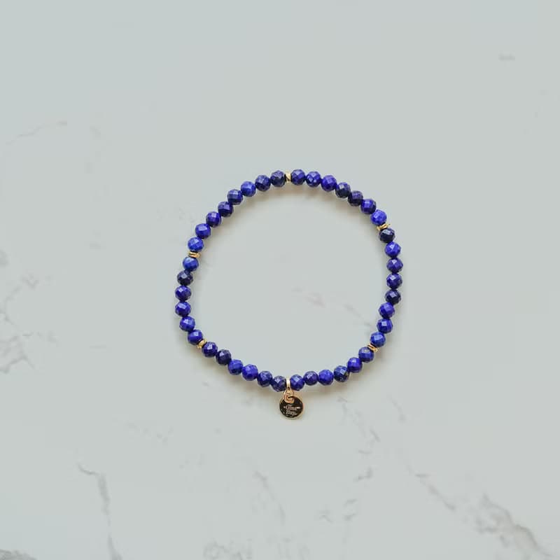 切面青金石925純銀手鏈