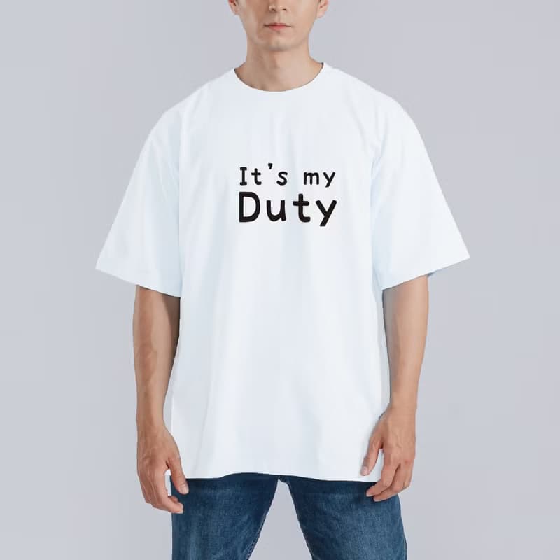 It's my Duty  衣服 落肩 厚磅 寬版 T恤 吸濕排汗 黑T