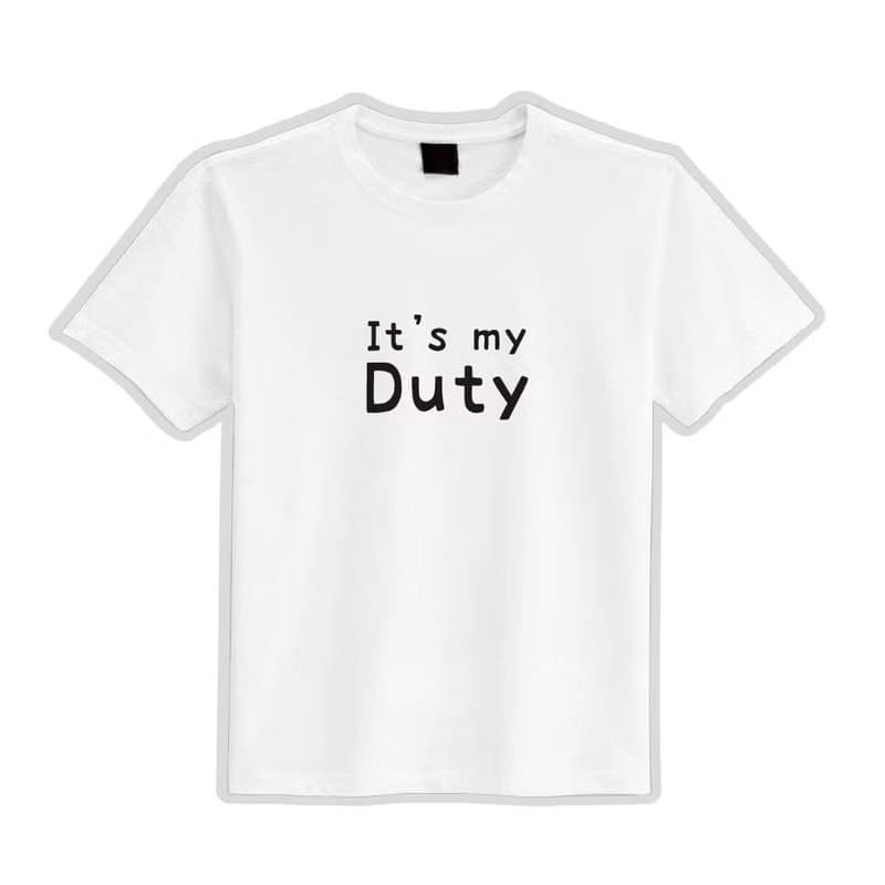 It's my Duty  衣服 落肩 厚磅 寬版 T恤 吸濕排汗 黑T