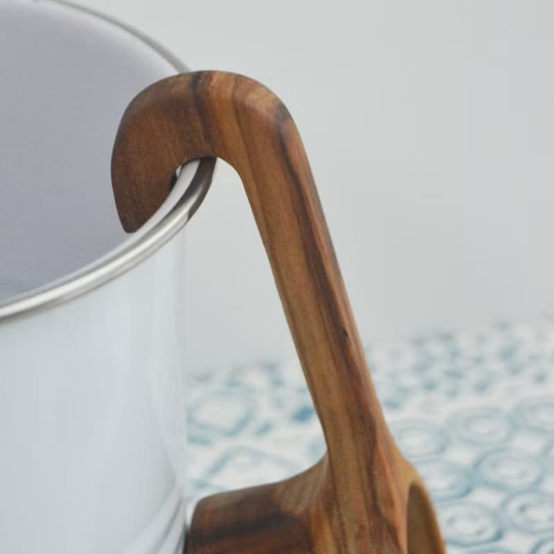 日本【SALUS 佐藤金屬】橄欖木咖啡量匙-彎柄