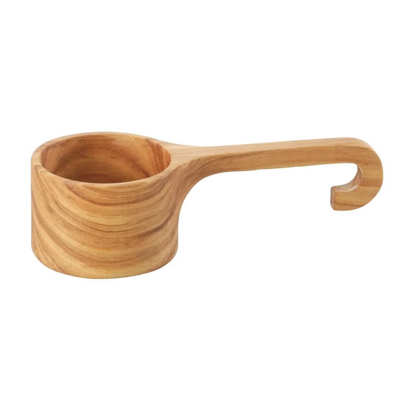 日本【SALUS 佐藤金屬】橄欖木咖啡量匙-彎柄