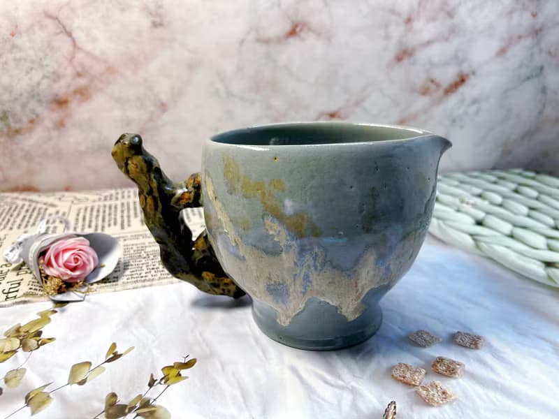 手作 手捏陶 釉彩茶壺 咖啡壺 飲料壺