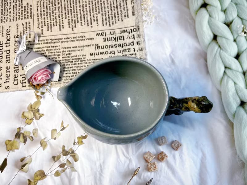 手作 手捏陶 釉彩茶壺 咖啡壺 飲料壺