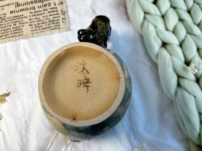 手作 手捏陶 釉彩茶壺 咖啡壺 飲料壺