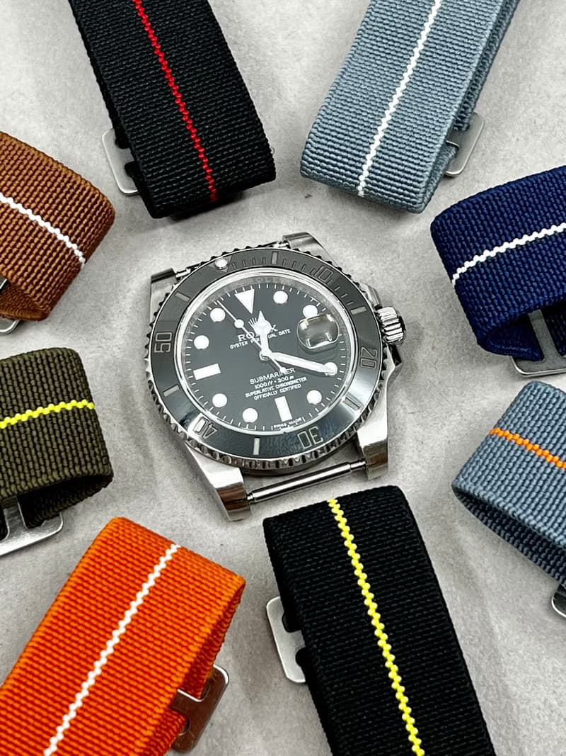 法國海軍傘兵錶帶 Tudor Rolex 適用 20mm 22mm 彈性帆布錶帶