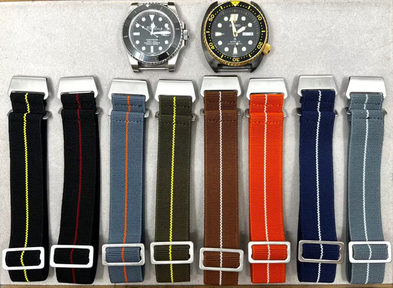 法國海軍傘兵錶帶 Tudor Rolex 適用 20mm 22mm 彈性帆布錶帶