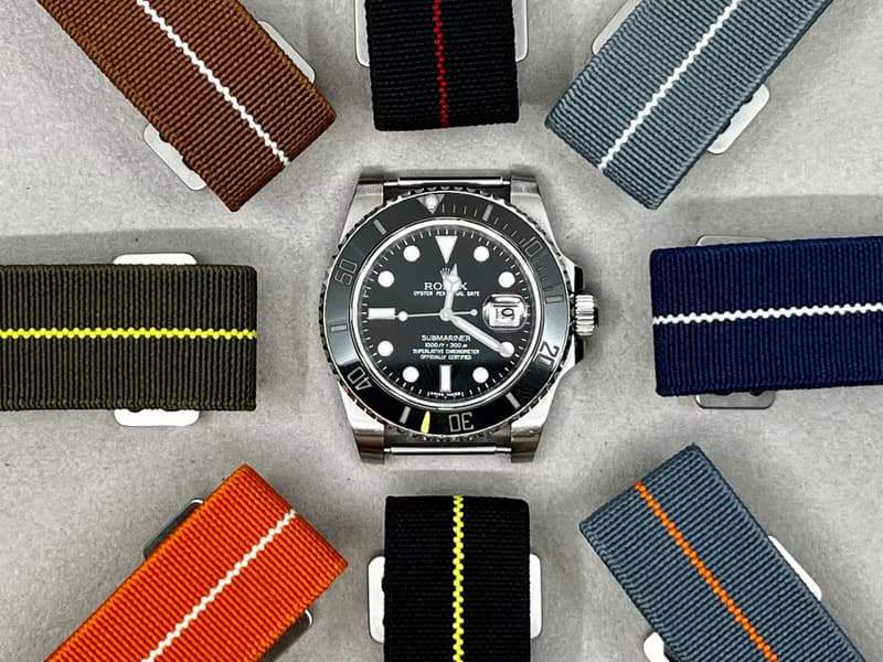 法國海軍傘兵錶帶 Tudor Rolex 適用 20mm 22mm 彈性帆布錶帶