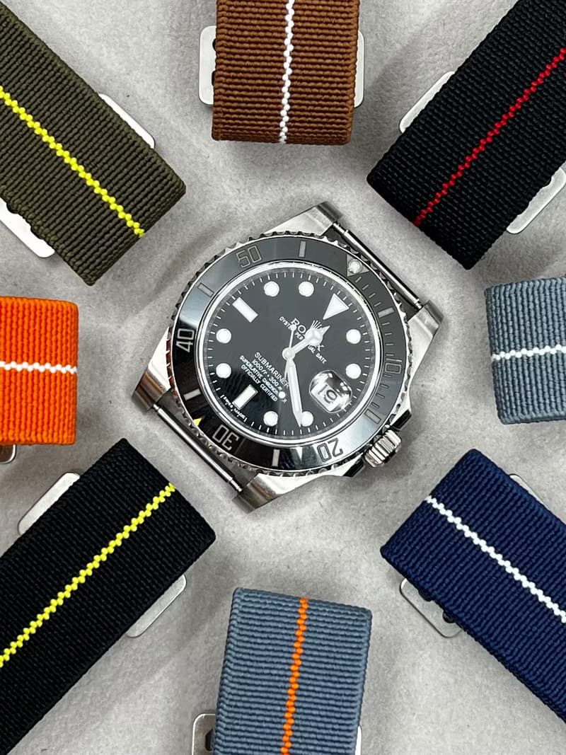 法國海軍傘兵錶帶 Tudor Rolex 適用 20mm 22mm 彈性帆布錶帶