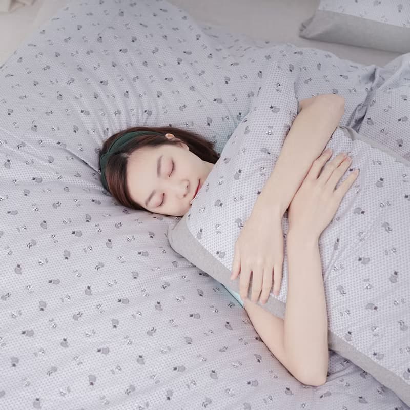 (雙人)MIT有機棉狐狸剪花寢具組-點點灰∣四件組