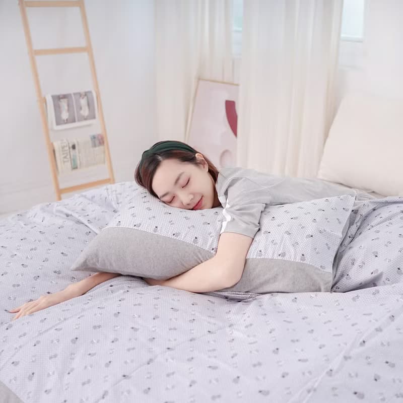 (雙人)MIT有機棉狐狸剪花寢具組-點點灰∣四件組