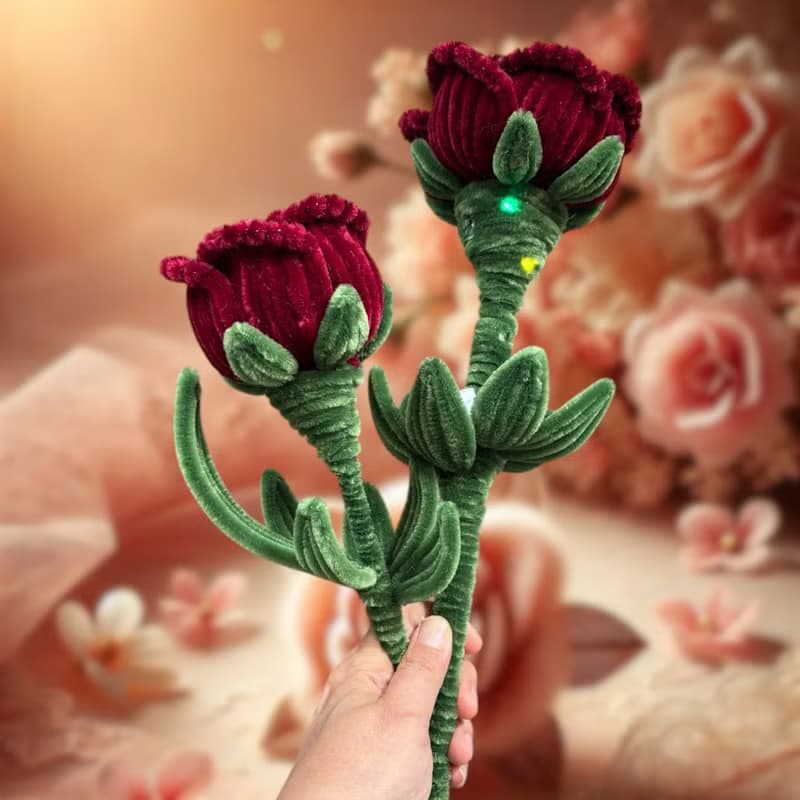 大型玫瑰花束燈單支, 畢業禮, 生日禮,情人節花束