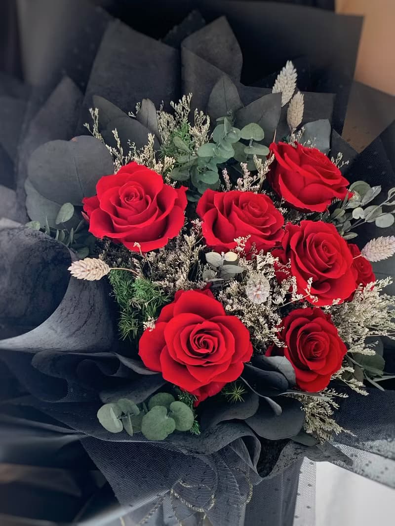 紅玫瑰永生花束 乾燥花永生花束 告白花束 生日禮物 情人節花束