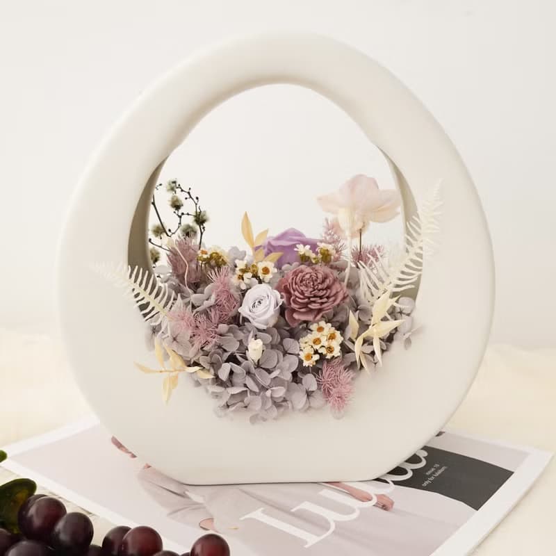 永生花特色O型大提籃-紫色系