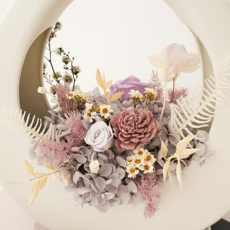 永生花特色O型大提籃-紫色系