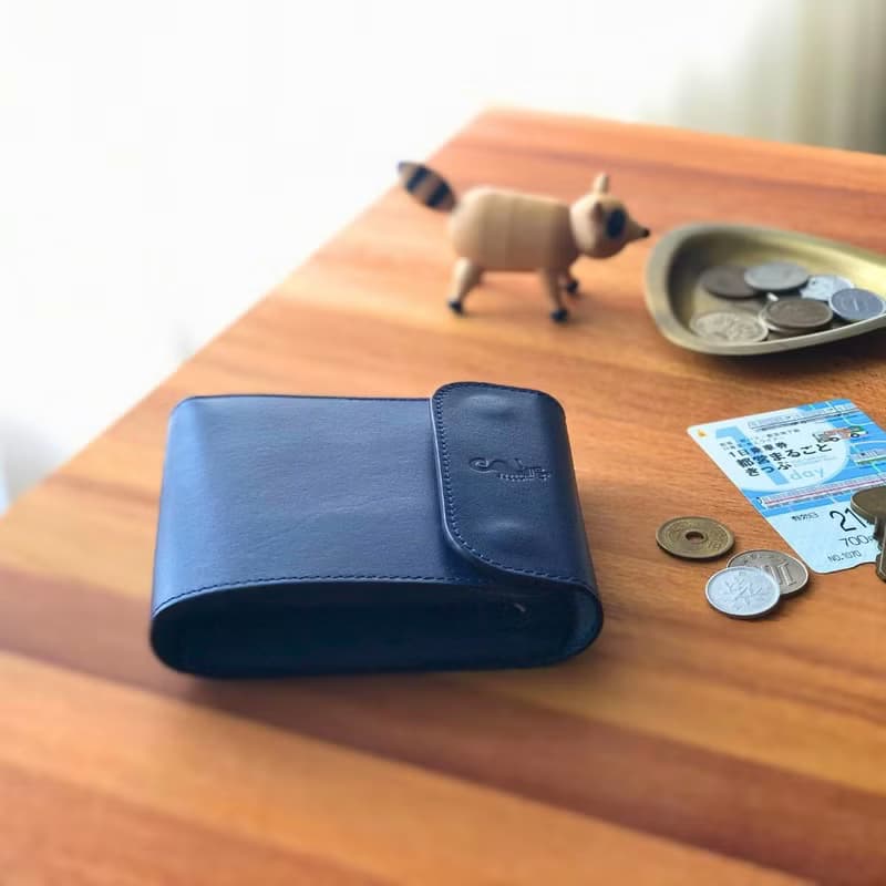 日本製【Takumicsタクミクス】短皮夾 短銀包 姬路藍染革 Indigo