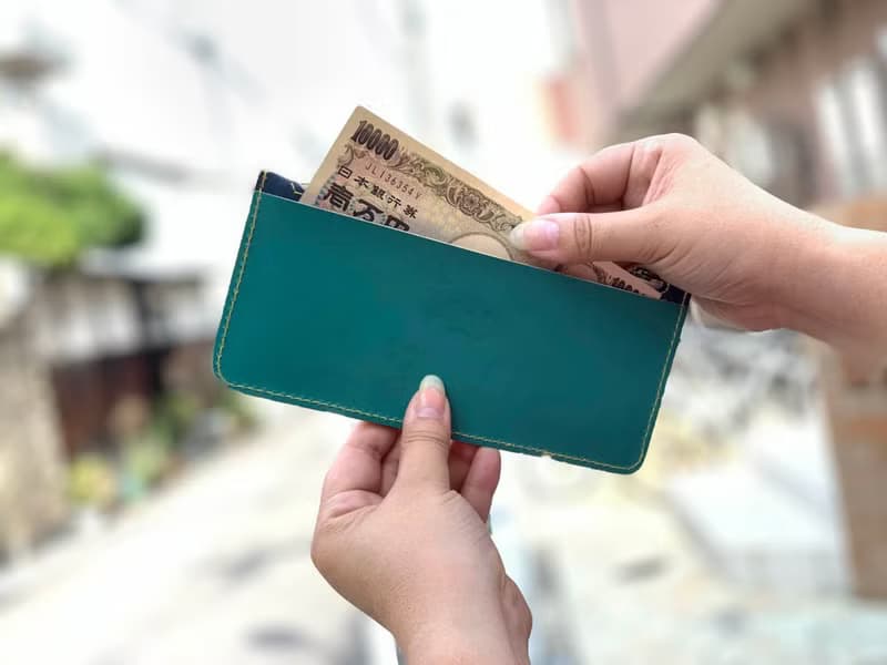F-SLIM　メンズライクな落ち着き+夏ターコイズ　フルスリム財布　セカンドウォレットに　FSW-NHTN-Y